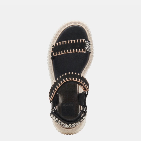 Dolce Vita Debra Sandals -  Black/White Nubuck - Picture 8 of 9